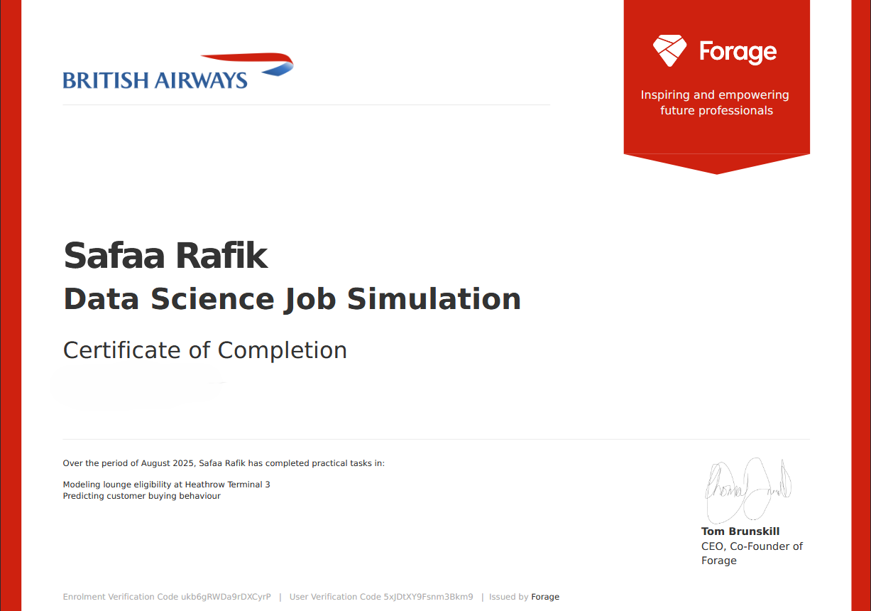 Certificate of Completion